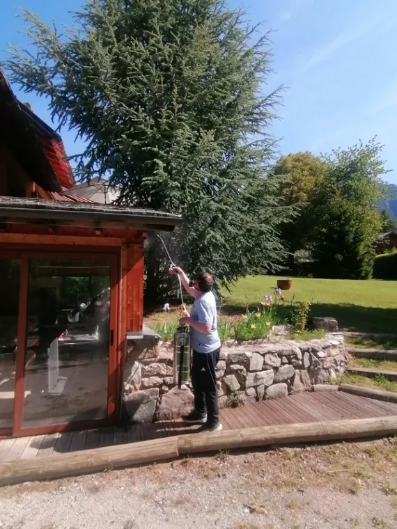 Intervention à Valdeblore contre les fourmis charpentières et les aludes, Carros, JR3D