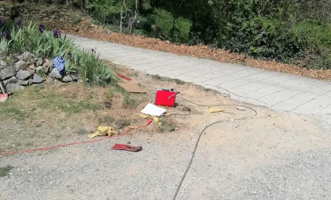 Intervention au furet dans une canalisation d'eau usées à Berthemont Les Bains, commune de Roquebillière, Carros, JR3D